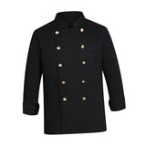Maxbell Unisex Chef Uniform Fall Long Length Sleeve Chef Jacket for Restaurant Hotel XXXL Size Black