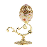 Maxbell Stylish Hollow Egg Flower Carving Pot Base Easter Egg Storage Box Holder