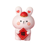 Maxbell Rabbit Statue Resin Bunny Figurine for Shelf Decoration Souvenir Gift StyleH