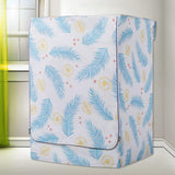 Max Coated Oxford Cloth Washing Machine Cover Protector Blue Cycas Leaves -L - Aladdin Shoppers
