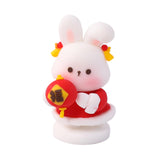 Maxbell Miniature Bunny Figurines Ornament for Shelf Decoration Cake Topper Decor Style C