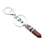 Maxbell Fashion Hexagonal Dragon Crystal Quartz Keychain Key Chain  Gold
