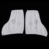 Maxbell 2pcs Ice Skate Boot Covers Protector for Figure Skating Velvet White-S