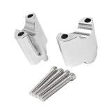 Maxbell 2Pcs Handlebar Riser Clamp for Harley XL 1200x Forty-Eight 2010-17 Argent