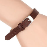 Maxbell Fashion Cow Leather Wristband Cuff Bracelet Bangle Charm Women Jewelry Brown