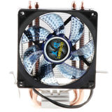 Max Quiet CPU Cooling Fan 4 Pin Wire 12 LED RGB CPU Cooler Heatsink Blue