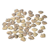 Maxbell 50pcs Vintage Love Heart Shape Necklace Bracelet Pendant Bead Antique Brass