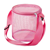 Maxbell Mesh Beach Bucket Lightweight Pouch Bucket for Picking up Shells Red