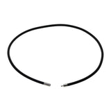 Maxbell Women Necklace Black Rubber Lady Bracelet Girl's Jewelry Accessories 45cm