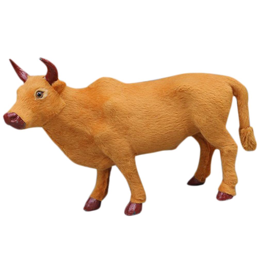 Max Realistic Cattle Figurine Sculpture Garden Indoor Outdoor Decor Figures M