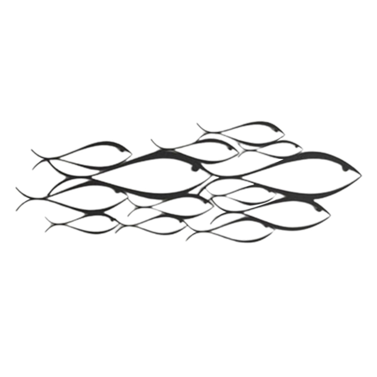 Maxbell Creative Fish Wall Sculpture Decorative Metal for Home Living Room Indoor 66cmx24cm
