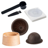 Maxbell Coffee Capsule Kit Practical Spoon Lid Refillable Holder for Household