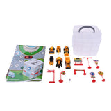 Max Kids Educational Car Storage Organizer Box Parking Lot Toy Engineering Car