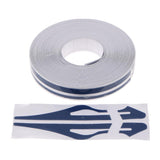 Max Maxb Brooches Stripe Tape Vinyl Decal Car Stickers Steamline Dual Line Blue