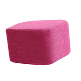 Maxbell Linen Cotton Footrest Foot Stool Cover for Living Room Accessory Durable Rose Red