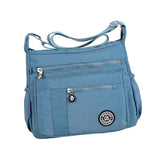Maxbell Nylon Handbag Casual Tote Bag Adjustable Strap Womens Shoulder Bag Pouch Carmine Gray