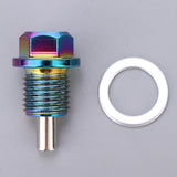 Max Maxb Aluminum Alloy Magnetic Engine Oil Pan Drain Bolt Screw w Gasket M14x1.5