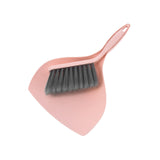 Maxbell Mini Dustpan and Brush Set Hanging Hole Design Household for Cabinets Office Pink