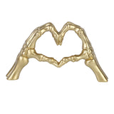 Maxbell Modern Heart Gesture Ornament Sculpture Figurine Wedding Wine Cabinet Gold