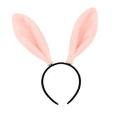 Maxbell Faux Fur Ears Headband Costume Accessories Headpiece Plush Rabbit Hair Bands Pink