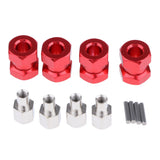 Max 12mm Hex Hub 15-25mm Extension Adapter Combiner for RC Crawler Red -15mm