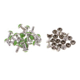 Max 20 Sets Plastic Turquoise Rivets Studs for Bag DIY Leather Craft Light Green
