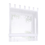 Max Sheer Voile Roman Blinds Curtains for Bedroom Kitchen Balcony White-140×155cm