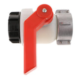 Max 1000L IBC Tank HDPE Screwable Ball Valve DN50 50mm 2" Inlet Diameter 62mm