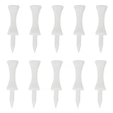 Maxbell 10pcs Golf Tees Plastic Golf Nail Limit Pin Outdoor Sport Supply 51mm White