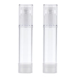 Max 2 Pieces Empty Lotion Cosmetic Cream Bottles Airless Pump Dispenser 50ml