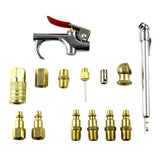 Max 14pcs Zinc Alloy Air Blow Gun Kit Air Tool Compressor Connect Plug 1/4'' NPT