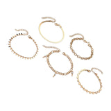 Maxbell 5x Fashion Layered Ankle Bracelets chain Jewelry for beach Summer