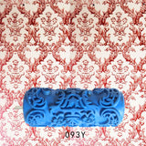 Max 5" Embossed Pattern Painting Roller Brush Tool for Wall DIY Decor Blue  6#