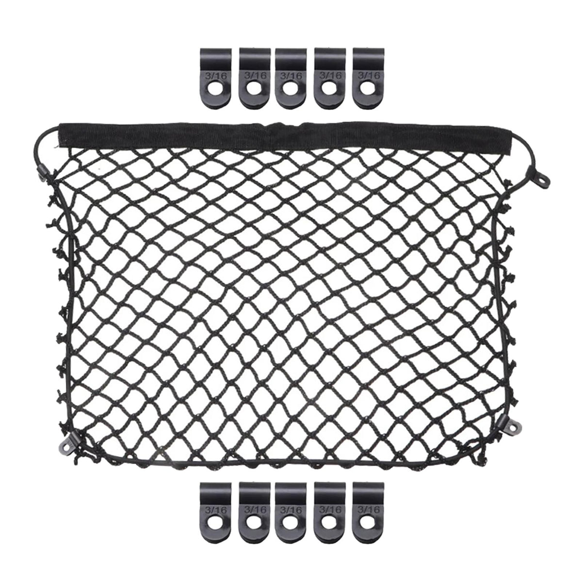 Maxbell Motorcycle Cargo Net with 10 Fixing Clips Trunk Lid Net for F 650 GS