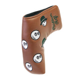 Maxbell Golf Club Covers Golf Putter Head Protector Universal Golf Putter Head Cover Brown Green