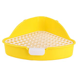 Maxbell Medium Rabbit Litter Box Toilet for Small Animals Cage Accessories Supplies Yellow