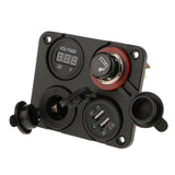 Maxbell Dual Double Twin USB Power Cigarette Lighter Socket Plug Charger Voltmeter Screws Terminal