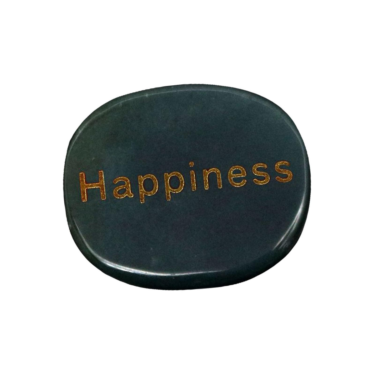 Maxbell Happiness Engraved Stone Engraved Rock for Bookshelf Living Room Anniversary Green