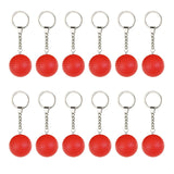 Maxbell 12Pcs Pickleball Keychain Hanging Toy Metal Keyring for Backpack Purse Decor Red
