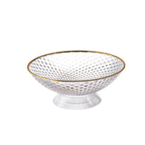 Maxbell Decorative Pedestal Bowl for Dining Room Farmhouse Centerpiece Desktop Decor transparent