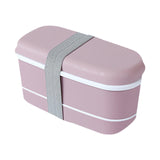 Maxbell Japanese Style Lunch Box Meal Container for Hiking Camping Office Pink