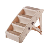 Maxbell Dog Stairs Steps Ladder Pet Non Slip Platform Cat Ramp for Soft Bed Couch Beige