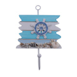 Max Maxb Decorative Nautical Seaside Wood&Metal Mounted Hanger Coat Hooks Wall Rack#3