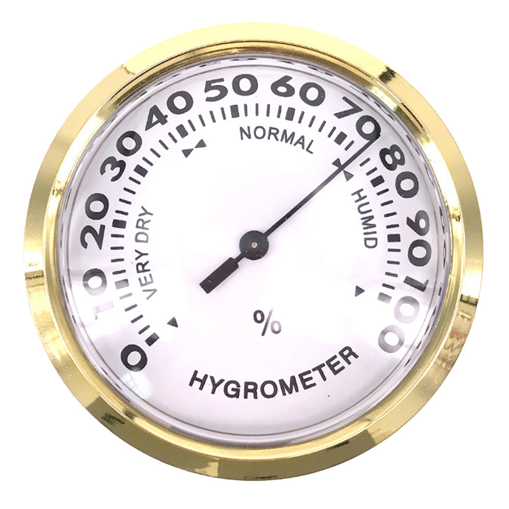 Maxbell Household Indoor Hygrometer Room Air Psychrometer Aluminum Shell Golden