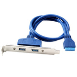 Max Dual USB 3.0 Type-A Female to Motherboard 20pin Header Cable Adapter