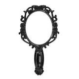 Max Maxb Retro Antique Cosmetic Flat Handle Beauty Vintage Round Makeup Mirrors Black