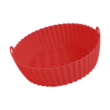 Maxbell Air Fryer Silicone Liner Round Reusable Food Safe heating food Baking  Red
