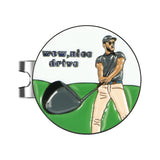 Maxbell Golf Ball Marker Hat Clip Giveaways Removable 25mm Magnetic Ball Marker 1People Pattern