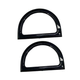 Maxbell 2Pcs Women Purse Handles Belt Replacement DIY Handmade for Tote Purse Making black D shape