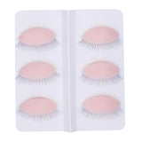 Maxbell 6Pcs Replacement Eyelids Teaching Removable Eyelids Eyelash Practice Eyelids color 3